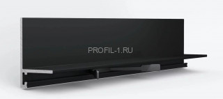 Алюминиевый микроплинтус Laconistic micro-L max черный муар 2.45м Алюминиевый микроплинтус Laconistic micro-L max черный муар 2.45м
