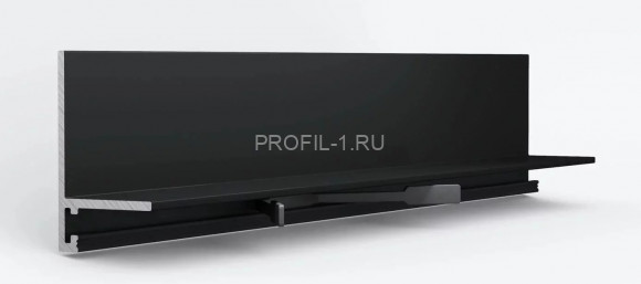 Алюминиевый микроплинтус Laconistiq L MAX черный муар 2.45м
