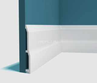 Напольный плинтус Перфект Плюс P175 белый ударопрочный 23х200 мм 2 м Напольный плинтус Перфект Плюс P175 белый ударопрочный 23х200 мм 2 м