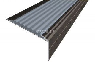 Анодированный порог угловой 26х50 мм противоскользящий АУ-50-Анод коньяк-серый 1,5 м Анодированный порог угловой 26х50 мм противоскользящий АУ-50-Анод коньяк-серый 1,5 м