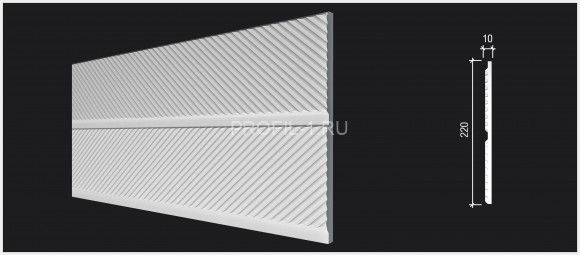 Стеновая декоративная панель 3D Decor-Dizayn DD920 из полистирола белая, под покраску 220х10х2000 мм