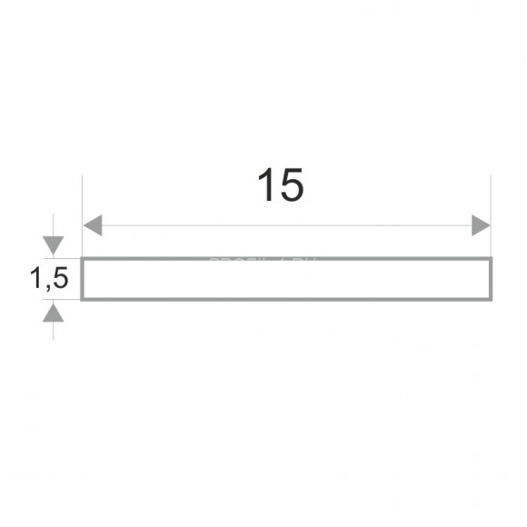 Латунная полоса 15 мм Л-15 черная матовая 2.7 м