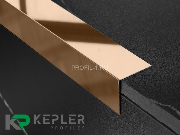 Декоративный уголок 30х30 мм из нержавеющей стали SS 304 FSAP002-30-RP S.S.304 розовое золото полированное 3 м