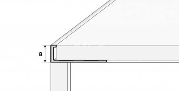 Алюминиевый L-профиль 8 мм Effector 2,5 м A 50.005 черный
