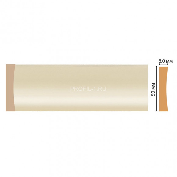 Молдинг DECOMASTER D045-61 (50x8x2400) цвет Бежевый глянец