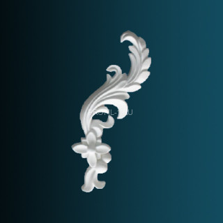 Декоративный орнамент Перфект G2364L левый белый 207х104х25 мм