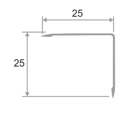 Алюминиевый уголок 25х25 мм ПН-25х25 золото глянец 2,7 м Алюминиевый уголок 25х25 мм ПН-25х25 золото глянец 2,7 м