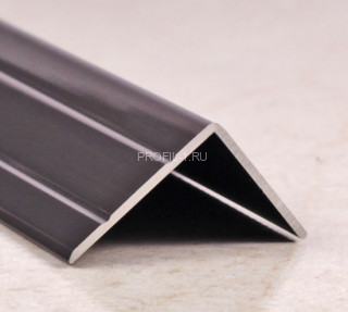 Угловой порог алюминиевый с насечками 24х20 мм ПО-24х20 бронза глянец 2,7 м