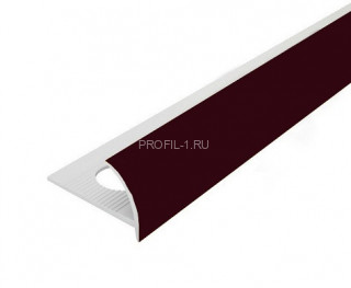 С-профиль ПВХ для плитки 7 мм Cezar 109 Бургунд 2,5 м (10 штук)