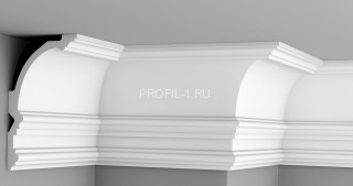 Потолочный плинтус Glanzepol GP-119 белый полистирол 208х120 мм 2 м