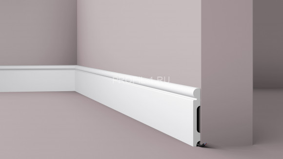 Напольный плинтус NMC Wallstyl FL4 белый полистирол 20х150 мм 2м