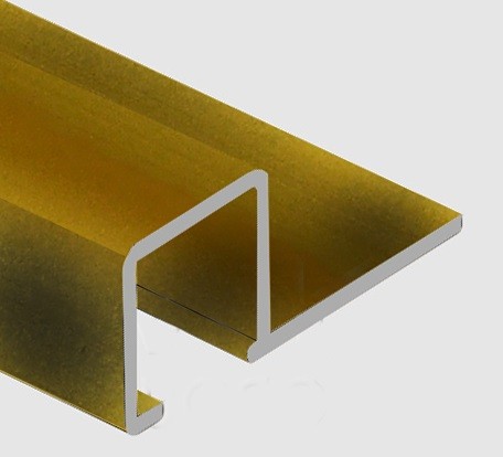 Профиль для плитки П-образный алюминий 10х10 мм PV31-04 золото матовое 2,7 м