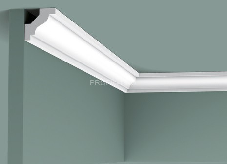 Гибкий потолочный плинтус Orac Decor Purotouch C230F белый полиуретан 29х29 мм 2м