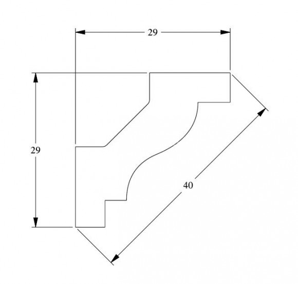 Гибкий потолочный плинтус Orac Decor Purotouch C230F белый полиуретан 29х29 мм 2м Гибкий потолочный плинтус Orac Decor Purotouch C230F белый полиуретан 29х29 мм 2м
