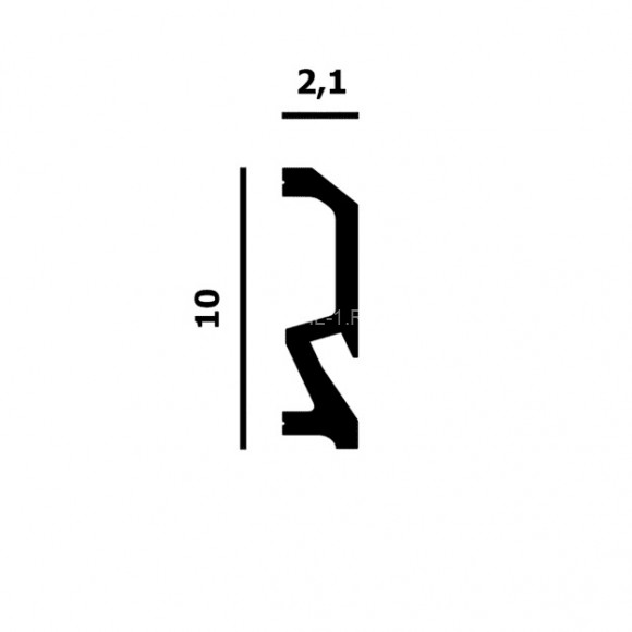 Напольный плинтус Перфект Плюс P176 M белый ударопрочный 21х100 мм 2 м