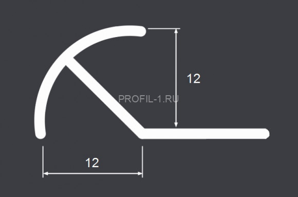 Профиль под плитку для наружных углов 12 мм алюминий PV71-06 бронза матовая 2,7 м