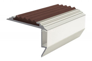 Алюминиевый порог угловой противоскользящий с подсветкой 26х45 мм АУ-45-LED-Анод серебро-темно-коричневый 2,0 м Алюминиевый порог угловой противоскользящий с подсветкой 26х45 мм АУ-45-LED-Анод серебро-темно-коричневый 2,0 м