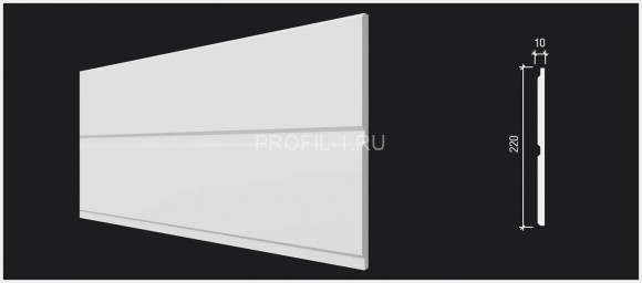 Стеновая декоративная панель 3D Decor-Dizayn DD921(3m) из полистирола белая, под покраску 220х10х3000 мм