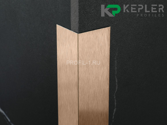 Декоративный уголок 30х30 мм из нержавеющей стали SS 304 FSAP002-30-RS S.S.304 розовое золото сатинированное 3 м