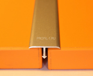 Алюминиевый Т-профиль 26 мм Евротрим Т-26 7334.00 золото 3,0 м