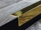 Латунный уголок 15х15 гладкий без отверстий  Cezar PVL73 L полированный 2,7м