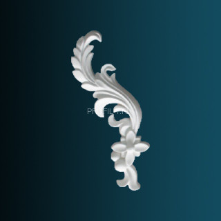 Декоративный орнамент Перфект G2364R правый белый 207х104х25 мм