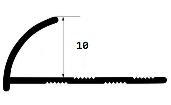 Латунная раскладка для плитки внешняя 10 мм ЛР-9 антик 270 см