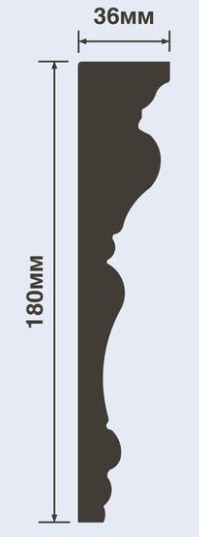 Потолочный плинтус HiWood L1502 белый 180х36 мм 200 см Потолочный плинтус HiWood L1502 белый 180х36 мм 200 см