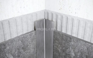 Уголок из нержавеющей стали равнополочный внутренний 50х50 мм FLV 50 S сатинированная сталь 300 см