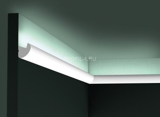 Гибкий потолочный плинтус для скрытого освещения Orac Decor Duropolymer CX188F белый полистирол 30х34 мм 2м