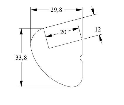 Гибкий потолочный плинтус для скрытого освещения Orac Decor Duropolymer CX188F белый полистирол 30х34 мм 2м