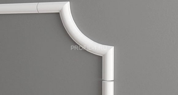 Декоративный уголок для молдингов Decor-Dizayn C1-130A полиуретан белый, под покраску 105х105х8 мм