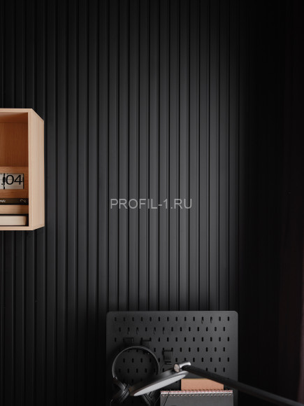 Реечная настенная панель VOX LINERIO M-LINE черная 2650х122х12 мм Реечная настенная панель VOX LINERIO M-LINE черная 2650х122х12 мм