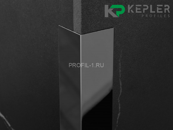 Декоративный уголок 30х30 мм из нержавеющей стали SS 304 FSAP002-30-BP S.S.304 черный полированный 3 м