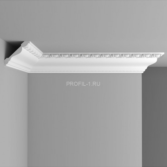 Плинтус потолочный с рисунком Decomaster D154A Дюропрофиль 75х75х2000 мм белый