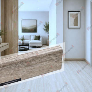 Плинтус напольный Comfort Classic 80 ПВХ Акация 424 под дерево