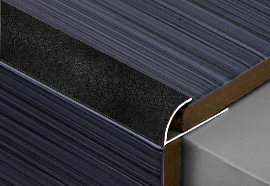 Алюминий профиль для плитки С-образный 12 мм ПО-12 черный муар  2,7 м