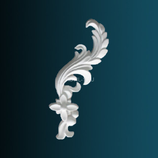 Декоративный орнамент Перфект G2365L левый белый 358х180х25 мм