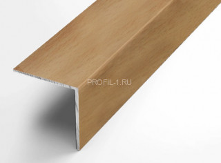 Алюминиевый уголок 40х40 мм равнополочный Л Натуральный бук 2,7 м (упаковка 10 штук)