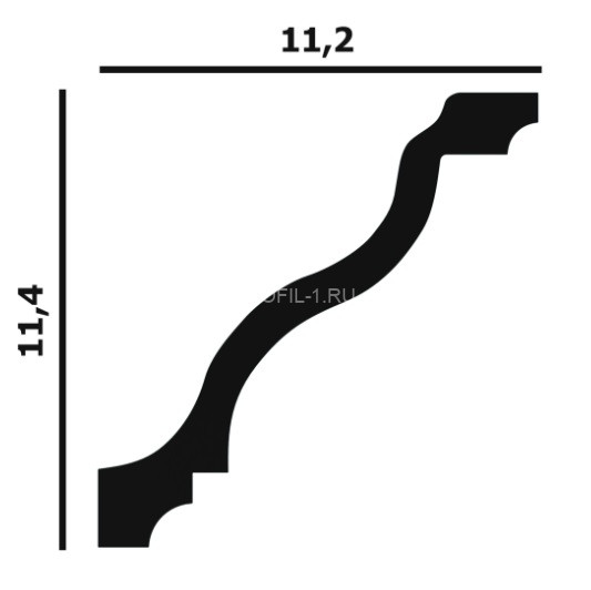Потолочный плинтус Перфект Плюс P03 114 мм 200 см