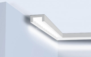 Молдинг под подсветку HiWood LB20 белый 20х10 мм 200 см Молдинг под подсветку HiWood LB20 белый 20х10 мм 200 см