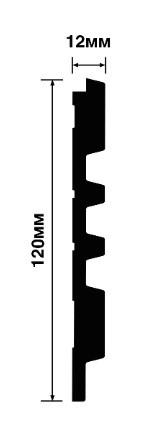 Стеновая панель Hiwood LV121 S339S декорированная 120х12 мм 2,7 м