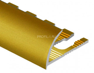 Профиль для плитки С-образный алюминий гибкий 10 мм PV20-04 золото матовое 2,7 м Профиль для плитки С-образный алюминий гибкий 10 мм PV20-04 золото матовое 2,7 м
