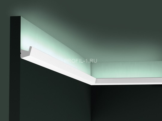 Потолочный плинтус для скрытого освещения Orac Decor Duropolymer CX189 белый полистирол 27х27 мм 2м