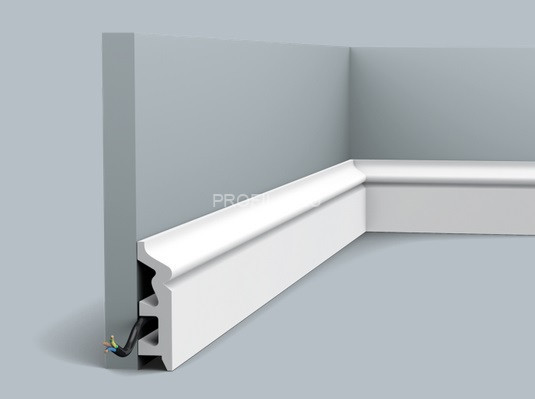 Напольный плинтус Orac Decor Duropolymer SX122 белый полистирол 79х22 мм 2м