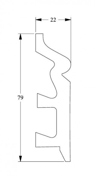 Напольный плинтус Orac Decor Duropolymer SX122 белый полистирол 79х22 мм 2м