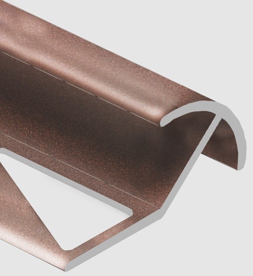 Профиль под плитку для наружных углов 12 мм алюминий PV71-14 розовый матовый 2,7 м