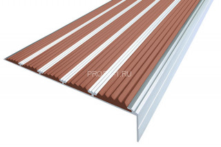 Алюминиевый угловой порог противоскользящий 34х160 мм АУ-160 коричневый 2,7 м Алюминиевый угловой порог противоскользящий 34х160 мм АУ-160 коричневый 2,7 м