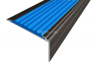 Анодированный порог угловой 26х50 мм противоскользящий АУ-50-Анод коньяк-синий 1,5 м Анодированный порог угловой 26х50 мм противоскользящий АУ-50-Анод коньяк-синий 1,5 м