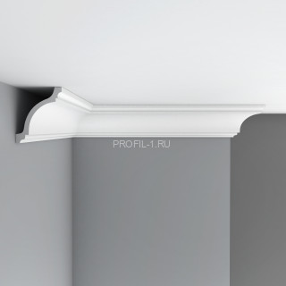 Плинтус потолочный 115х95х2400 мм Decomaster 96270 из полиуретана белый под покраску Плинтус потолочный 115х95х2400 мм Decomaster 96270 из полиуретана белый под покраску